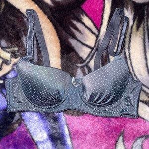 Gray Polka Dots Bra